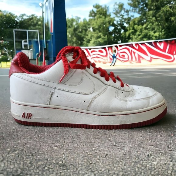 Nike Other - Nike Air Force 1 LE Low Vintage Y2K 2001 White Varsity Red 630117-119 Mens 9